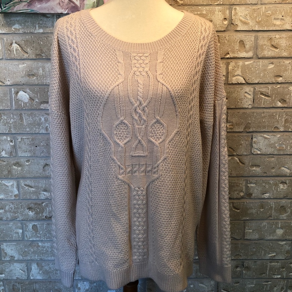 Chelsea & Violet sweater with skull detail. NWT. L